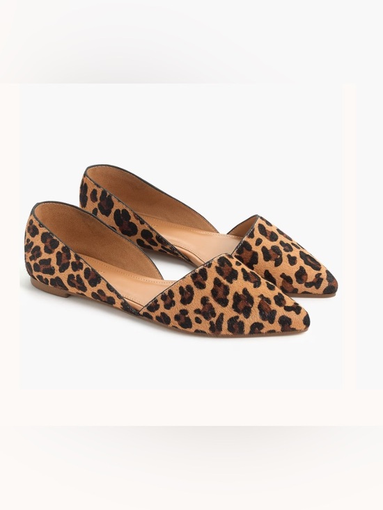 J. Crew Shoes - J Crew Zoe leopard calf hair d'Orsay flats - Tan/Black